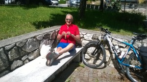 Io in sosta pranzo a Romeno