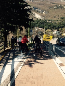 Sarche: all'inizio della ciclabile verso sud