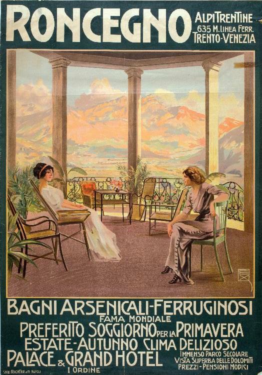 600E. Xiemenes, Roncegno bagni arsenicali ferruginosi, 1910 Fondazione Museo storico Trentino