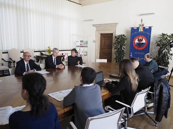 Presentazione Career Fair presso il Rettorato  Roberto Busato, Paolo Collini, Paola Quaglia Aï¿½2018 ph Romano Magrone