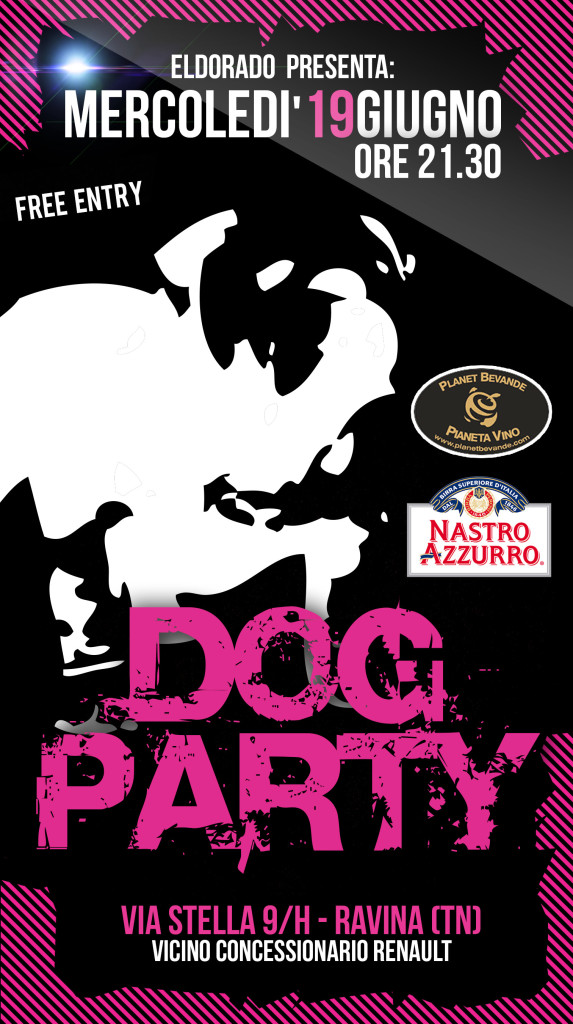 Locandina dog party 19 giugno