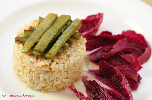 Riso con miso e carciofi 